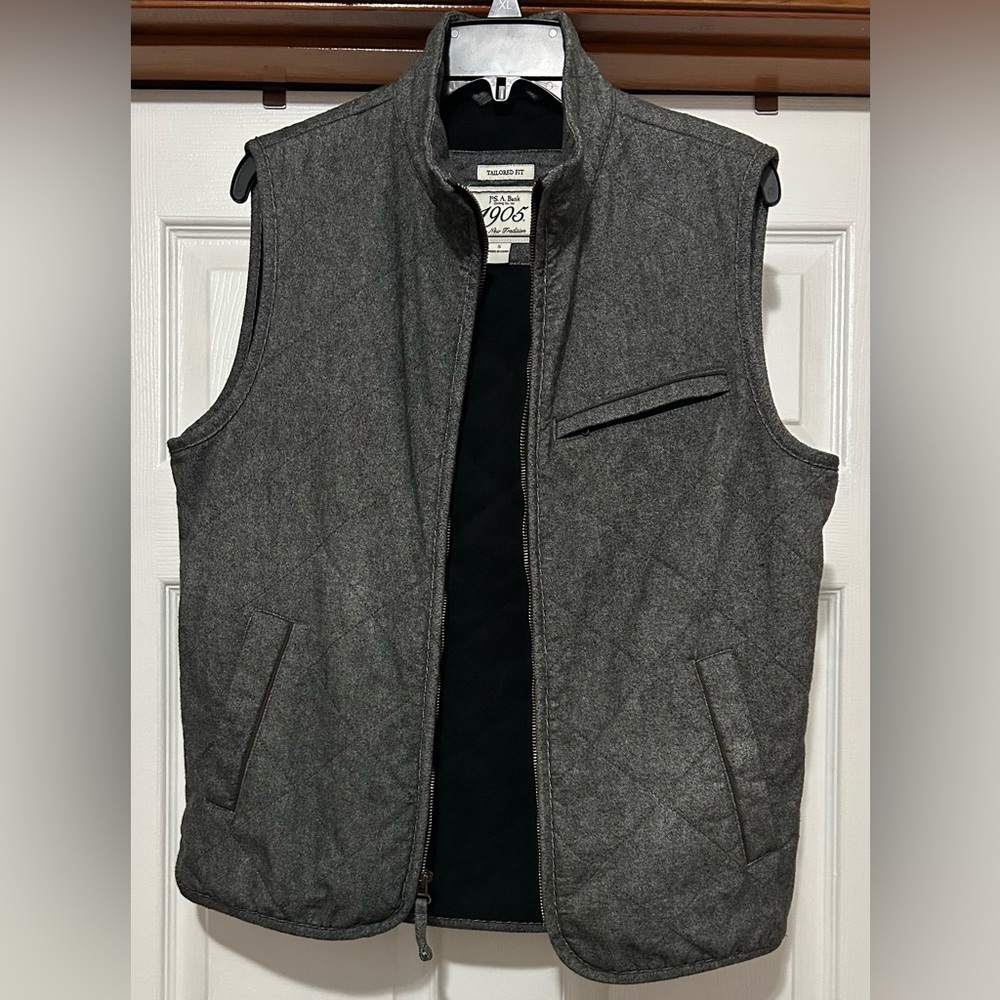 Jos. A. Bank Charcoal Quilted Vest